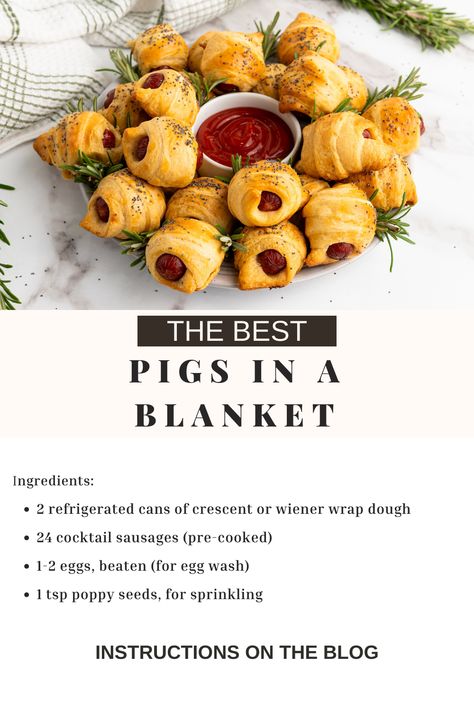 These Pigs in a Blanket are a great appetizer. The next time you need finger foods to serve a crowd, put these delicious little piggies on the menu! #Recipe #Appetizer #AppetizerRecipe #PigsInABlanket #FingerFoods via @xtremecouponmom Pizza Dippers, Pigs In A Blanket Recipe, Spicy Asian Chicken, Menu Recipe, Cocktail Sausages, Buffalo Cauliflower Bites, Pig Roast, Crescent Dough, Cauliflower Bites