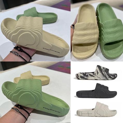 Adidas Adilette 22 Outfit, Adilette Slides Outfit, Aesthetic Slides, Adidas Slides Outfit, Adidas Slide, Adidas Adilette 22, Men Streetwear Fashion, Slides Adidas, Gents Shoes