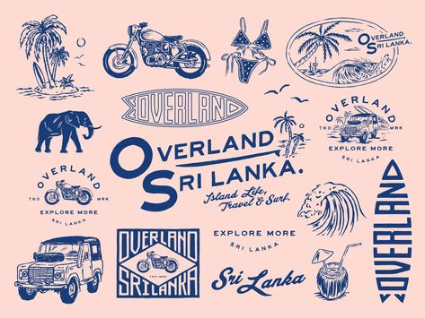 Kaos Oblong, Surf Logo, Retro Logo Design, Surf Brands, Graphic Design Fonts, Travel Logo, Surf Art, Graphic Elements, Badge Design