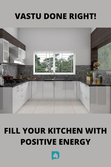 Vastu tips for kitchen: a house with an abundant flow of positive energy. Read our list of crucial vastu tips for your kitchen that will contribute towards making your house. // home design // vastu tips for home // kitchen vastu // kitchen vastu direction // vastu tips for kitchen // kitchen colour according to vastu // vastu for kitchen sink and stove #homedesign #vastutips #kitchenvastu #kitchenvastudirection #kitchencoloraccordingtovastu Vastu Kitchen Layout, Colour According To Vastu, Small Indian Kitchen Ideas, Simple Small Kitchen Ideas Indian, Simple Kitchen Design Indian, Vastu Tips For Kitchen, Modular Kitchen Design Indian, Vastu Tips For Home, Kitchen Vastu