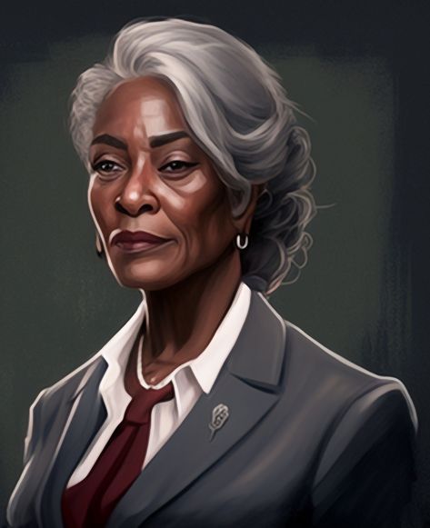 Elderly Black Woman Character Art, Old Black Woman Art, Teacher Character Art, Middle Aged Woman Art, Middle Aged Woman Character Design, Black Female Character Inspiration, Older Woman Character Design, Older Woman Art, Black Woman Painting