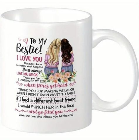 Check out Bestie, Best Friends Friends  Birthday Gift idea. Hand crafted Coffee-Tea Mug., the latest item I added on eBay! #eBay #eBaySeller Friends Birthday Gift, Ceramics Pottery Mugs, Coffee Crafts, Love And Happiness, Friends Birthday, Pottery Mug, Vision Boards, Handcrafted Ceramics, Friend Birthday Gifts