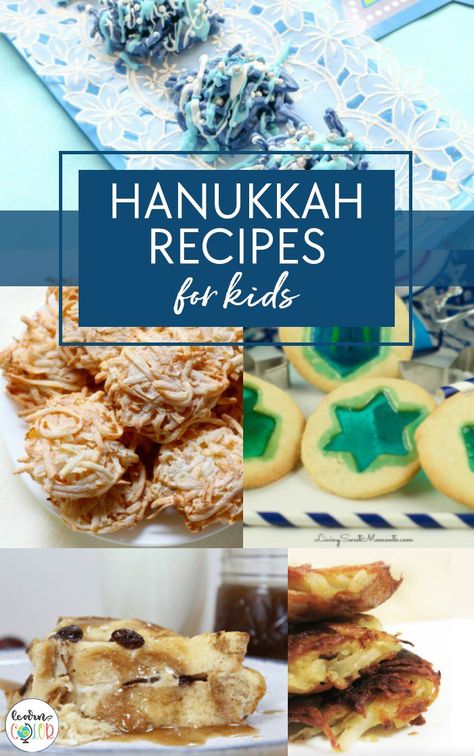 Hanukkah Recipes For Kids, Hanukkah Food For Kids, Hannakuh Aesthetic, Hanukkah Foods, Hanukkah Baking, Recipes To Make With Kids, Hanukkah Cookies, Hannukah Recipes, Hanukkah Desserts