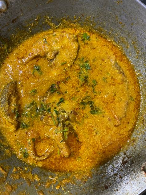 A bengali fish curry prepared with curd base Bengali Fish Curry, Fish Curry, Red Curry, Thai Red Curry, Fish, Ethnic Recipes