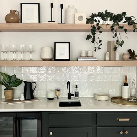 Brighton Floating Wood Shelves | Pottery Barn Black Floating Shelves Kitchen, Kitchen Floating Shelves Decor, Floating Shelves Decor, Entryway Wall Shelf, Bar Backsplash, Floating Wood Shelves, Wood Shelves Kitchen, Wood Hardware, Wall Shelf With Hooks