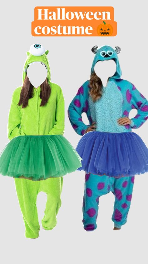 Halloween costume idea for bsf. #monstersinc #sully #sullivan #mike #mikewisowaki #wisowaki #monstersinccostume #Duo #preppy #halloween #halloweencostum #bluetutu #greentutu #monstersinconesie #sullyonesie #mikewazowskionesie #fyp #bsf Sully And Mike, Preppy Halloween, Halloween Costume Idea, Duo Halloween Costumes, Halloween Costume, Halloween Costumes, Halloween