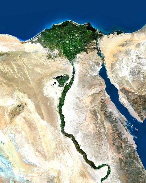 “The Nile River is commonly regarded as the longest river in the world, flowing for 4,258 miles (6,853 km) over 11 countries in northeastern Africa. In this overview, it is shown flowing north through Egypt, forming a large delta before emptying into the Mediterranean Sea. Civilizations since ancient times have depended on the waters of the Nile to flood and fertilize the surrounding desert lands.” - @dailyoverview⁠ ⁠ ⁠ 📸: @airbus_space @benjaminrgrant⁠ ⁠ The Nile River, Desert Land, Nile Delta, Switzerland Cities, City By The Sea, Conservation Of Natural Resources, Nile River, Nuclear Power Plant, The Nile