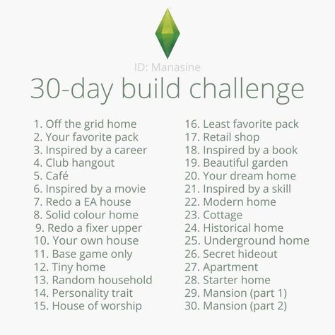 Sims Build Challenge, Sims Legacy Challenge, Sims Challenge, Building Challenge, Sims 4 Cheats, Sims Stories, Sims 4 Challenges, Sims 4 House Plans, Sims 4 House Building