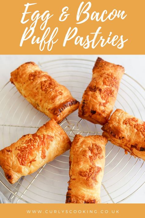 Breakfast Puff Pastry, Bacon Puffs, Puff Pastry Recipes Savory, Puffed Pastry, Bread Head, Egg And Bacon, Pillsbury Crescent, Puff Pastries, Cheese Puff Pastry