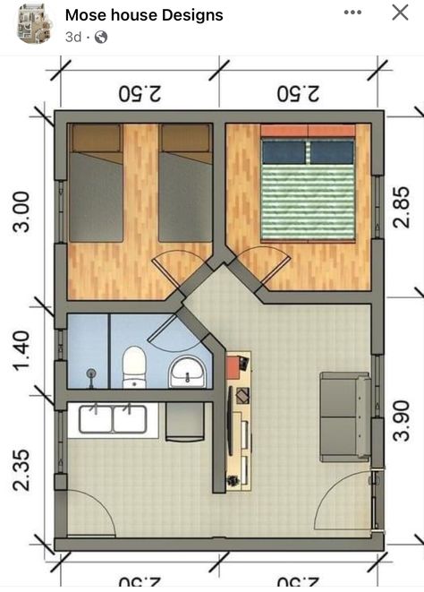 Small Apartment Plans, Small House Blueprints, Small Cottage House Plans, Tin House, Little House Plans, Free House Plans, Tiny House Loft, Houses Plans, Small House Floor Plans