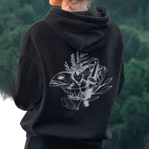 Excited to share this item from my #etsy shop: The Last Of Us Inspired Mystical Moth Hoodie Cottagecore Hoodie Goth Hoodie Moth And Knife Illustration Dark Academia Whimsigoth Aesthetic Cottagecore Hoodie, Knife Illustration, Moth Hoodie, Grunge Aesthetic Clothes, Whimsigoth Aesthetic, Y2k Grunge Aesthetic, Goth Hoodie, College Sweater, Dark Academia Clothes