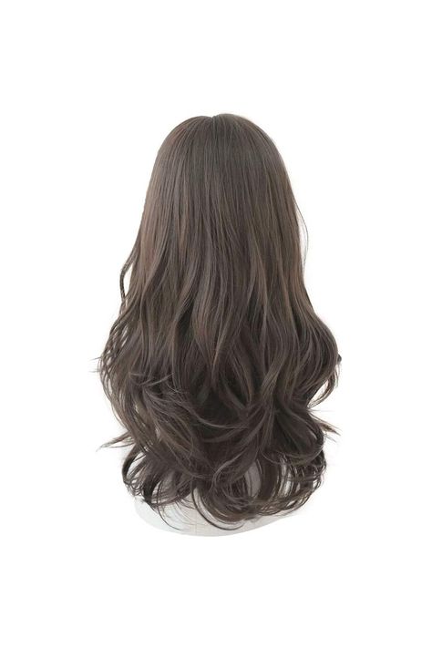 Slight Wavy Hair, Brown Wig With Bangs, Dark Brown Wig, Wavy Wigs, Wig With Bangs, Brown Wig, Wigs For Women, Super Natural, Curly Wigs