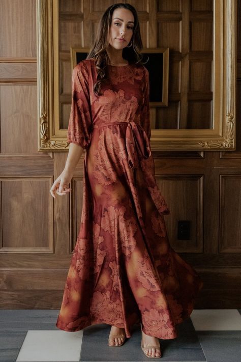 Get inspired. Styles and colors for every taste. Shop our favorite styled looks. Floral Satin Dress, Fitted Maxi Skirt, Rust Color Dress, Tulle Maxi Dress, Baltic Born, Velvet Maxi, Velvet Maxi Dress, Belt Tie, Groom Dresses