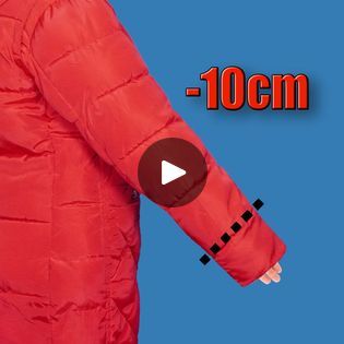 Sewing tricks to repair clothes - how to shorten sleeves of the coat simply! | Sewing tricks to repair clothes - how to shorten sleeves of the coat simply! | By Miarti - Wiederverwendung How To Shorten Sleeves, Puffy Coat, Repair Clothes, Shortening, Altering Clothes, Arm Sleeve, Sweater Sleeves, Puffer Coat, Winter Coat