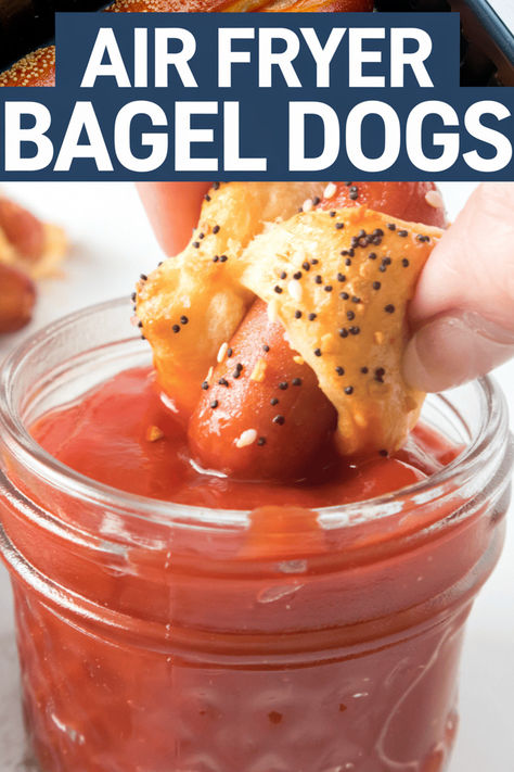 "These pretzel dogs are quick to make and absolutely delicious! Perfect for a fast dinner, appetizer, or game-day snack, you’ll love every bite of these pretzel-wrapped hot dogs." Easy Delicious Snacks, Bagel Dogs, Pretzel Dogs, Whole Wheat Bagel, Wrapped Hot Dogs, Mini Hot Dogs, Gluten Free Dough, Quick Smoothies, Fast Dinner