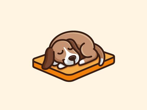 Sleeping Dog by Alfrey Davilla | vaneltia Dog Sleeping Drawing, Alfrey Davilla, Drawing Sleeping, Cartoon Dog Drawing, Cartoon Sleeping, Minimal Icon, Sleeping Drawing, Beagle Art, Animal Outline