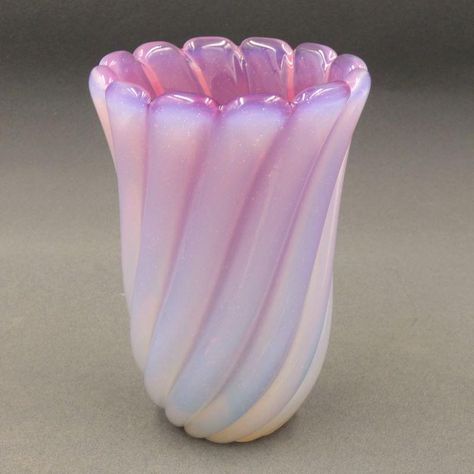 Italian Pink & White Murano Art Glass Flower Vase by Archimede Seguso, in Flawless conditions.  Designed 1950 to 1959 This piece has an attribution mark,   I am sure that it is completely authentic and  take full responsibility for any authenticity   issues arising from misattribution Glass Flower Vase, Pastel Designs, Glass Flower Vases, Pink Vase, Interior Design Mood Board, Candle Vase, Ceramics Ideas Pottery, Art Glass Vase, Cute Room Decor