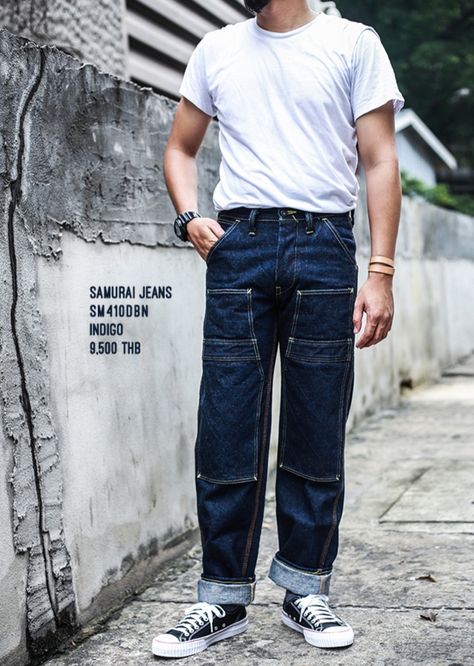 Samurai SM410 Bape Jeans, Old Hipster, Samurai Jeans, Edwin Jeans, Japanese Selvedge Denim, Workwear Style, Iron Heart, Smart Casual Style, Tailor Shop