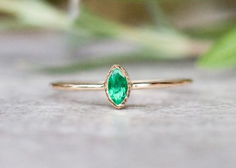 Etsy Marquise emerald ring in 14k gold Smaragd Ring, Green Gemstone Ring, Natural Emerald Rings, Emerald Ring Gold, Engagement Rings Affordable, Engagement Ring Rose Gold, Ruby Engagement Ring, Emerald Engagement, Rose Engagement Ring