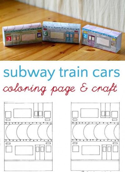 Subway train cars printable craft Teaching Inference, Cars Printable, Cricket In Times Square, Islamic Printables, Craft For Preschool, Train Crafts, Easy Craft For Kids, Train Template, Transportation Unit