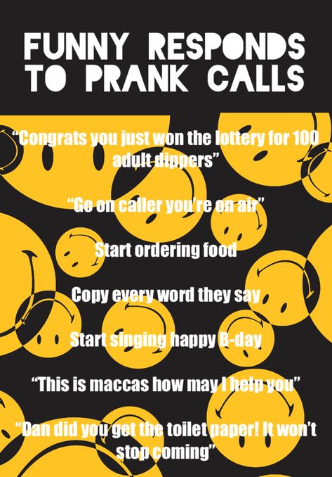 Spam Call Response, Prank Phone Call Ideas, Hair On Screen Prank, Funny Things To Say On A Prank Call, Prank Call Numbers That Work, Places To Prank Call, Prank Call Scripts, How To Prank Call, Funny Prank Call Ideas