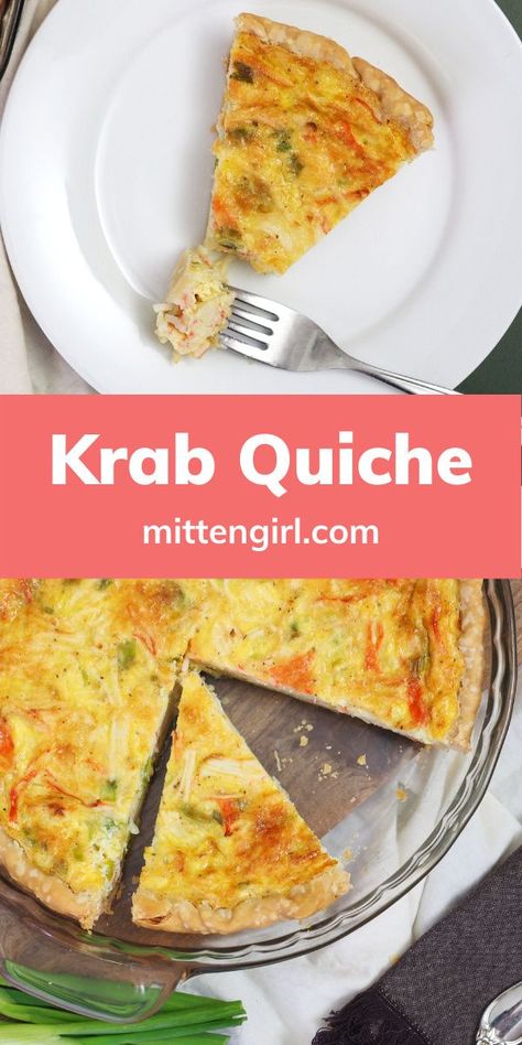 Seafood Quiche Recipes Crab Meat, Can Crab Meat Recipes, Crab Recipes Healthy, Imitated Crab Recipes, Immitation Crab Recipes, Chaffles Recipes, Man Meals, Crab Quiche, Crab Meat Recipes