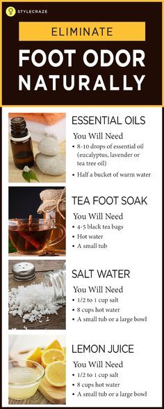 Everyday life can get embarrassing for people suffering from foot odor. The minute they take off their shoes, a strong stench emanates and quickly spreads throughout the room. This pungent smell can get worse with the soaring temperatures in summer. We have not one, but nine home remedies for these poor souls. Read on to know more.  #Footodor Smelly Feet Remedies, Odor Remedies, Foot Soak, Eucalyptus Essential Oil, Body Odor, Natural Health Remedies, Natural Home Remedies, Health Remedies, Herbal Remedies