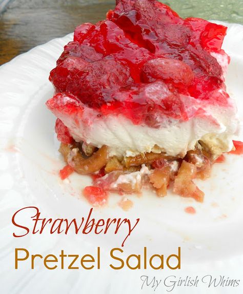 Strawberry Pretzel Salad Pretzel Salad Recipe, Strawberry Pretzel Salad Recipe, Strawberry Pretzel Salad, Strawberry Pretzel, Pretzel Salad, Jello Salad, Strawberry Salad, Köstliche Desserts, Yummy Sweets