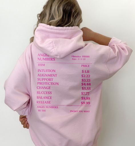 Angel Number Hoodie, Celestial Style, Cosmic Connection, Ethereal Elegance, Number Shirt, Sweatshirt Oversized, Gildan Sweatshirts, Angel Number, Angel Numbers