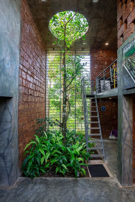 Gallery of Artist’s Residence / A Line Studio - 2 Action Board, Eco Architecture, Studios Architecture, Landscape Elements, Architecture Images, Brick Architecture, Tropical House, Patio Interior, Artist House