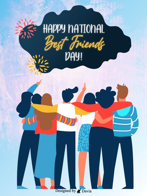 It is an occasion that will make both of you feel cherished. This day is a day for you to celebrate the bond that you share, to be able to be there for each other through everything. Send this ecard on National Best Friends Day to that best friend of yours. Celebrate each other proudly! Happy National Best Friend Day Aesthetic, Happy Bestfriend Day, Best Friend Day Poster, Best Friend Day Quotes, Friend Day Quotes, Happy National Best Friend Day, Best Friends Day Quotes, Happy Best Friend Day, Friends Day Quotes