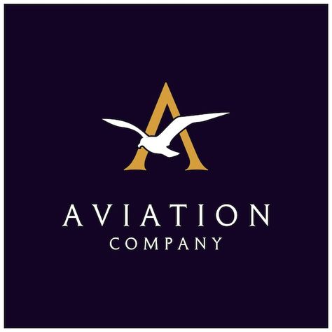 Albatross Logo, Flying Bird Vector, Bird Vector, Flying Bird, Vector Logo Design, Birds Flying, Letter A, Initial Letter, Initial Letters