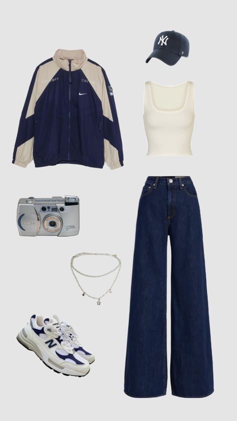 #outfitinspo #navyblue #blue #outfit Outfit Pics, Street Style Outfits Casual, Cool Outfit Ideas, Outfits For Summer, Casual College Outfits, Cool Outfit, Outfit Inspo Casual, Casual Day Outfits, Easy Trendy Outfits