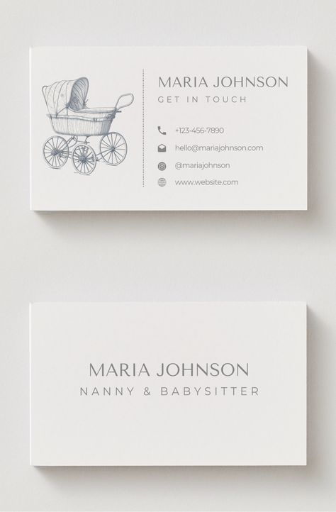 Nursemaid Editable Card Canva Template Nanny Card Card Templates Printable, Printable Business, Printable Business Cards, Calling Card, Calling Cards, Business Card Template, Business Template, Nanny, Canva Template