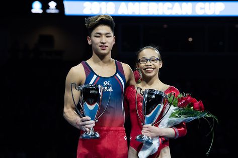 Yul Moldauer and Morgan Hurd - 2018 American Cup Champions March 3, 2018 - Competition for the 2018 American Cup at Sears Centre Arena in Hoffman Estates, Ill. Photo by John Cheng. © John Cheng Ill Photo, Artistic Gymnastics, March 3rd, March 3, Rhythmic Gymnastics, Gymnastics, Concert, Sports