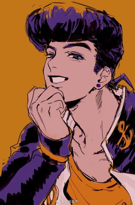 Josuke Fanart Cute, Bizarre Pictures, Bizarre Art, Jojo Parts, Jojo Anime, Fictional Crushes, Jojo Bizzare Adventure, Handsome Anime Guys, Handsome Anime