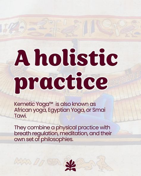 🧘🏽‍♂️✨ Discover the Ancient Wisdom of Egyptian Yoga! ✨ Did you know that yoga also has roots in ancient Egypt? Egyptian Yoga, also known as Kemetic Yoga™, is a spiritual and physical practice that dates back thousands of years. It focuses on the alignment of body, mind, and spirit through controlled breathing, meditation, and fluid movements inspired by the wisdom of the Gods and Goddesses. Benefits of Egyptian Yoga: 🌟 Enhances physical strength and flexibility 🌟 Promotes mental clarity and... Egyptian Yoga, Breathing Meditation, Physical Strength, The Wisdom, Mental Clarity, Ancient Wisdom, Gods And Goddesses, Ancient Egypt, Egypt