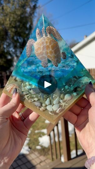 Pyramid Art, Shimmering Water, Rosé Beach, Resin Pyramid, How To Make Resin, Paradise Beach, Resin Pour, Epoxy Resin Crafts, Diy Resin Art