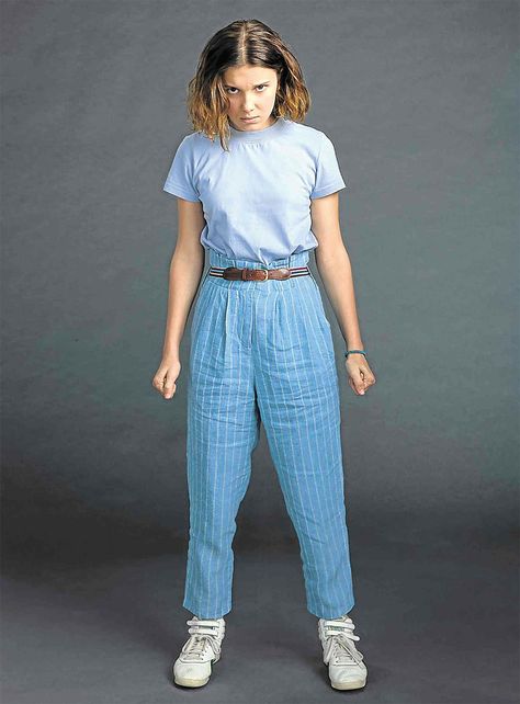 Stranger Things Outfit Ideas, Eleven Outfits, Stranger Things Clothes, Bff Stickers, Brown Jeans Outfit, 80’s Outfits, Stranger Things Halloween Costume, El Stranger Things, 1980s Outfits