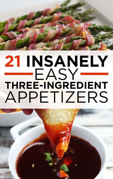 Appetizers Fancy, Easy Appetizers, Finger Food Appetizers, Three Ingredient, Party Food Appetizers, Best Appetizers, Food List, Yummy Appetizers, Appetizers For Party