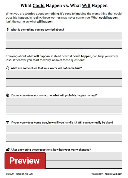 Worry Exploration Questions (Worksheet) | Therapist Aid Therapist Aid Worksheets, Counselling Tools, Counseling Worksheets, Mental Health Activities, Brain Game, Individual Therapy, Cognitive Behavior, Relationship Therapy, Mental Health Therapy