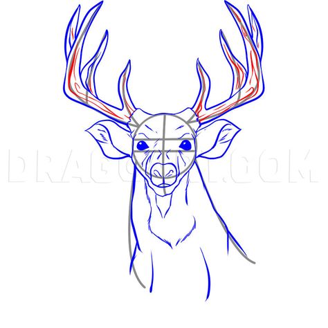 Deer Drawing Sketches, Deer Drawing Easy, Deer Sketch, Skeleton Drawing, Lucky Art, 3d Monster, Deer Drawing, Pencil Drawings Of Animals, Deer Silhouette