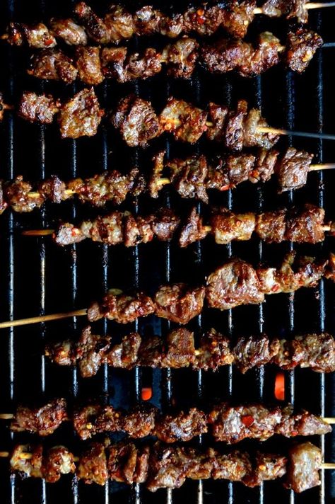 Spicy Beijing Lamb Skewers (Yangrou Chuan) | The Woks of Life Beijing Street, Lamb Shoulder Chops, Lamb Kabobs, Cumin Lamb, Lamb Skewers, Wok Of Life, Woks Of Life, The Woks Of Life, China Food