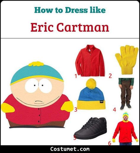 Eric Cartman (South Park) Costume for Cosplay & Halloween 2022 Eric Cartman Halloween Costume, Cartman Halloween Costume, Cartman Costume, South Park Costume Ideas, Eric Cartman Costume, Eric Cartman Cosplay, Southpark Costume, South Park Halloween Costume, South Park Costume