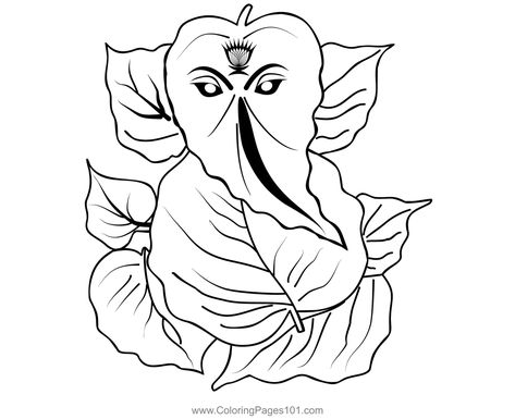 Lord Ganesh 3 Coloring Page Colouring Worksheet, Ganpati Picture, Fingerprint Art, Fashion Terms, Color Worksheets, Drawings Simple, Diy Art Painting, Free Kids, Coloring Sheets