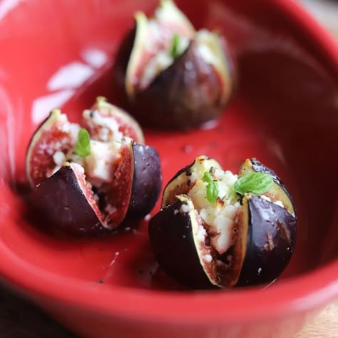 Gorgonzola Stuffed Figs, Blue Cheese And Fig Bites, Figs With Cheese, Figs With Goat Cheese, Baked Figs, Orange Salsa, Roasted Figs, Gourmet Appetizers, Kitchen Basics