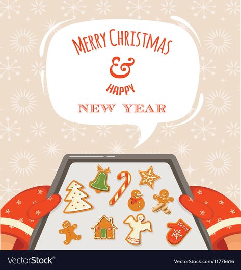 Cookies Illustration, Gingerbread Cookies Christmas, Christmas Vector Illustration, Cookie Vector, Christmas Bakery, Christmas Vector, Cookies Christmas, Christmas Vectors, Merry Christmas And Happy New Year