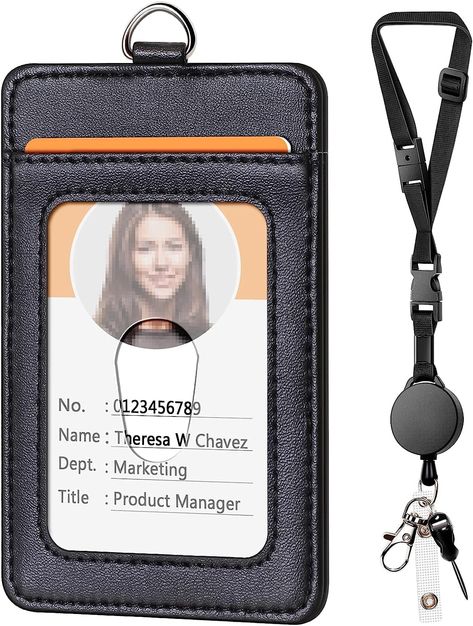 Quick Release Buckle and Safety Breakaway Lanyards with Swivel Metal Clasp for Offices, Staff, Students, Employees Leather Badge Holder, Badge Lanyard, School Supply Labels, Money Organization, Card Sleeves, Quick Release Buckle, Retractable Badge Reel, Id Badge Holders, Badge Holder