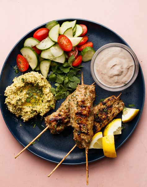 Turkey Kofta with Pistachio Feta and Harrisa Yogurt — Amanda Frederickson Turkey Kofta, Work Recipes, Kofta Recipe, Healthy Ground Turkey, Instagram Recipes, Turkey Chicken, Dinner Entrees, Plain Yogurt, Entree Recipes