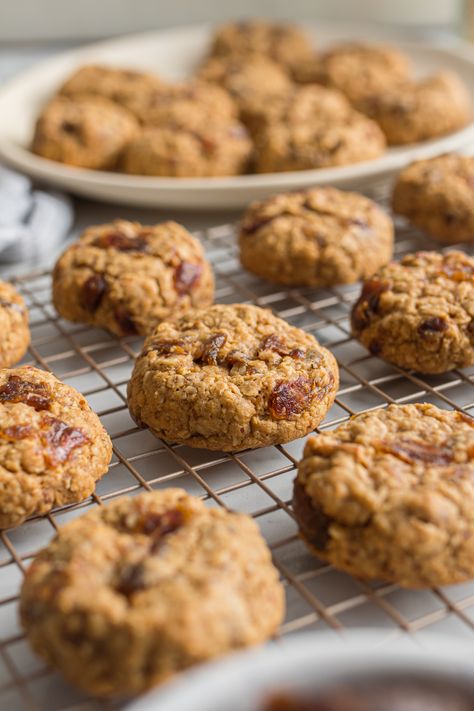 Dry Fruit Cookies, Date Cookies Filled, Oatmeal Date Cookies, Nuts And Dried Fruit, Date Cookies, Chewy Cookies, Oat Cookies, Medjool Dates, Drop Cookies